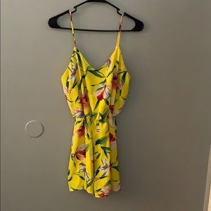 Yellow floral romper